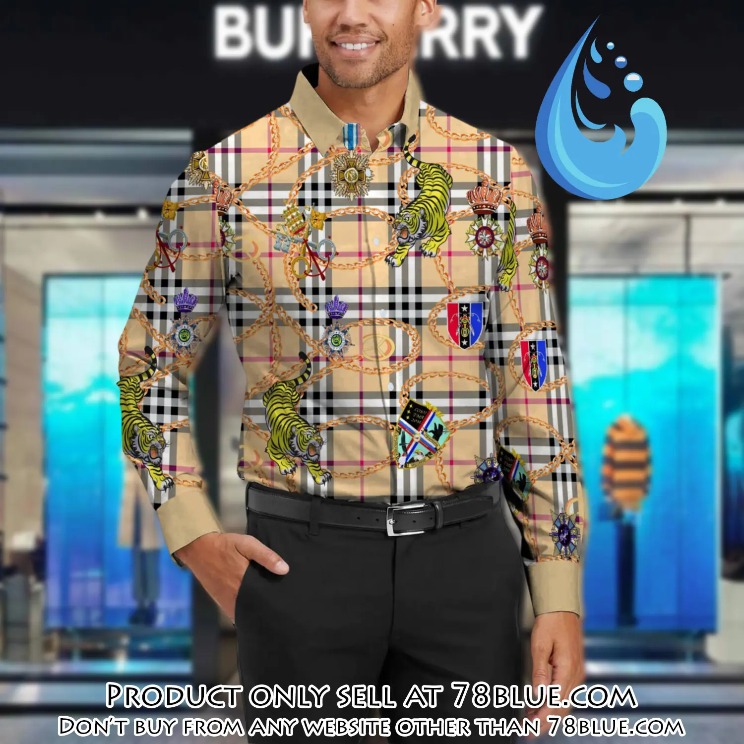 Burberry long sleeves button down shirt for elegant men lsb1010 78b1716142